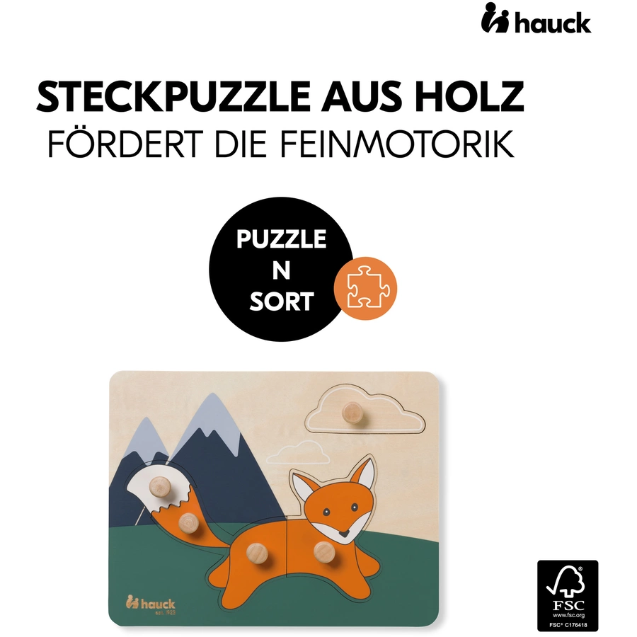 hauck Steckpuzzle Puzzle N Sort Fox