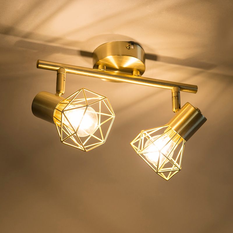 Art deco spot messing draai- en kantelbaar 2-lichts - Mosh