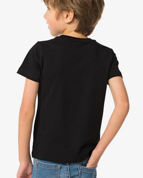 2 t-shirts basics enfant coton stretch noir