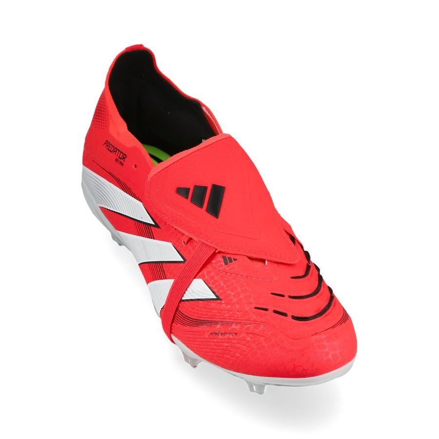 adidas Predator Elite Fold-over Tongue FG Pure Victory - Lucid Red/Blanc/Noir Enfant