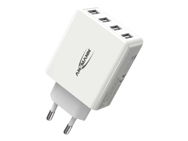 Ansmann USB-Wandladegerät Home Charger HC430, 4x USB, 30 W, Leistungsstarker Indoor USB-Ladeadapter