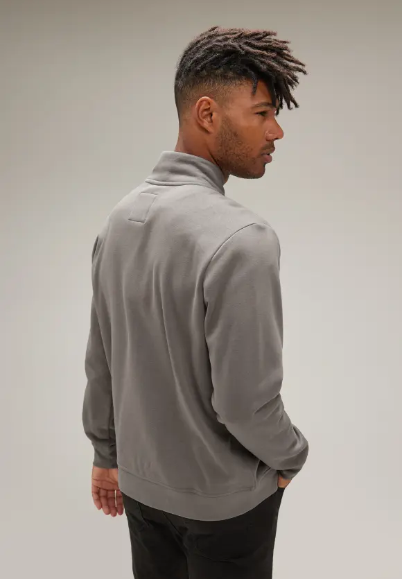Sweatjacke mit Zipper - dark dull sand