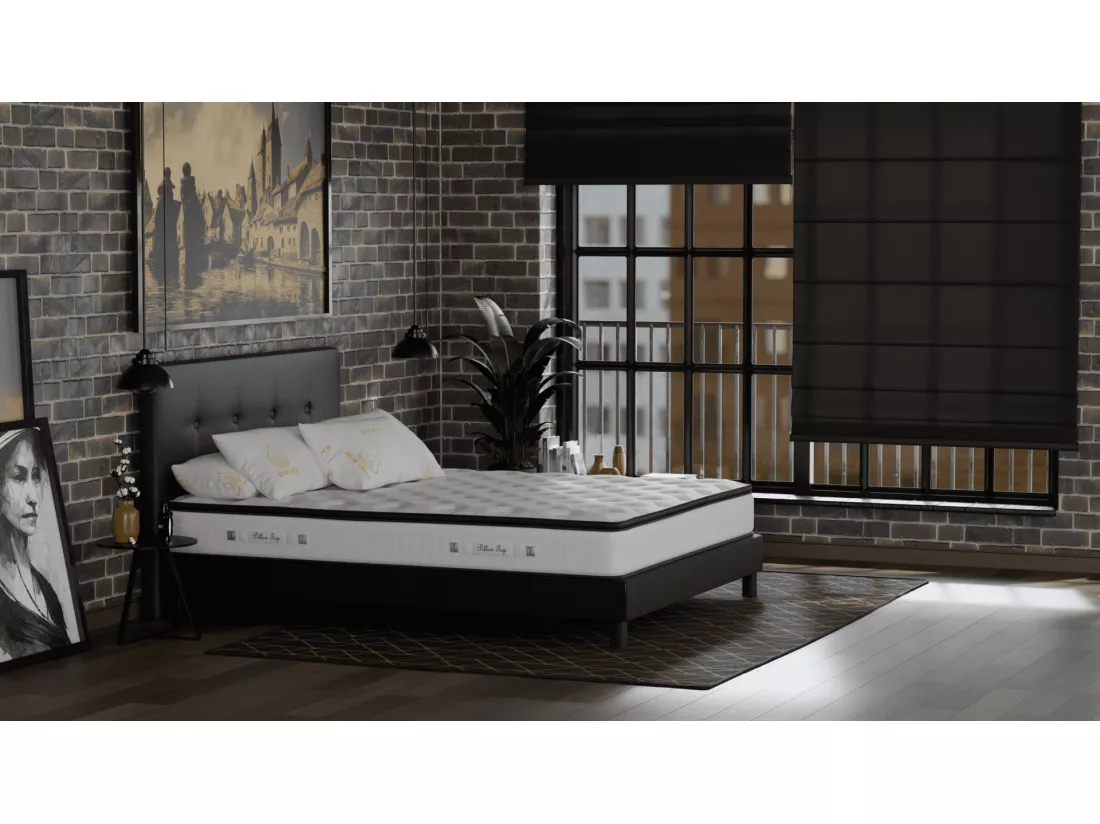 Matelas 160x200 Onyx - Ressorts Ensachés Haute Qualité - Mal de Dos - Soutien Ferme | Accueil Moelleux - Confortable - Solides - Douce Lune