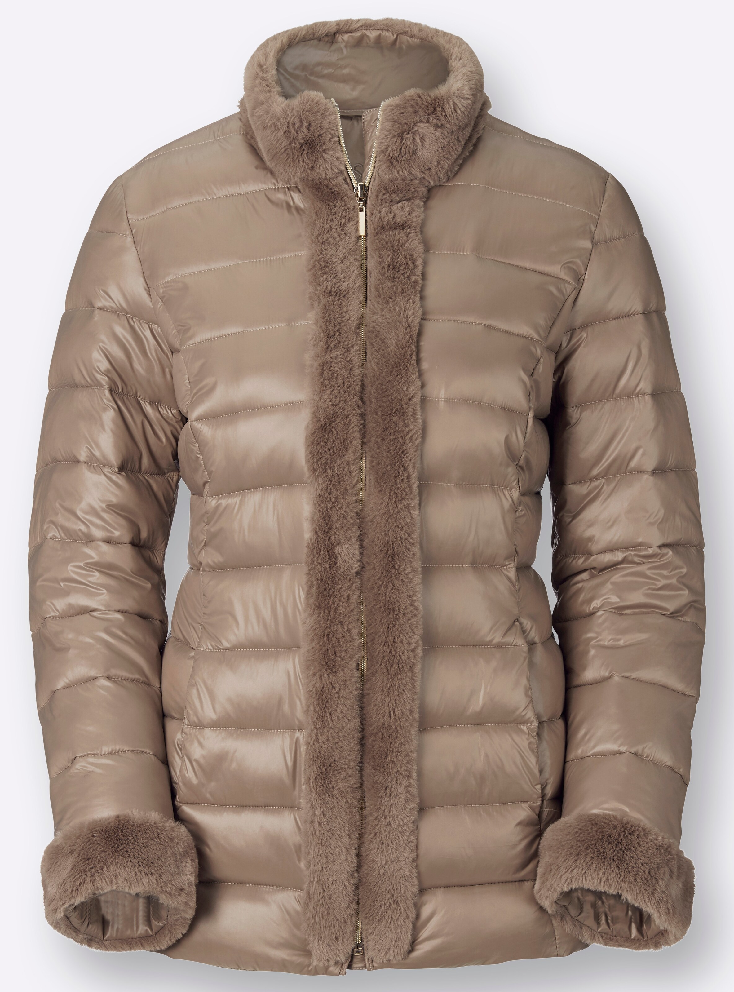 Steppjacke in taupe