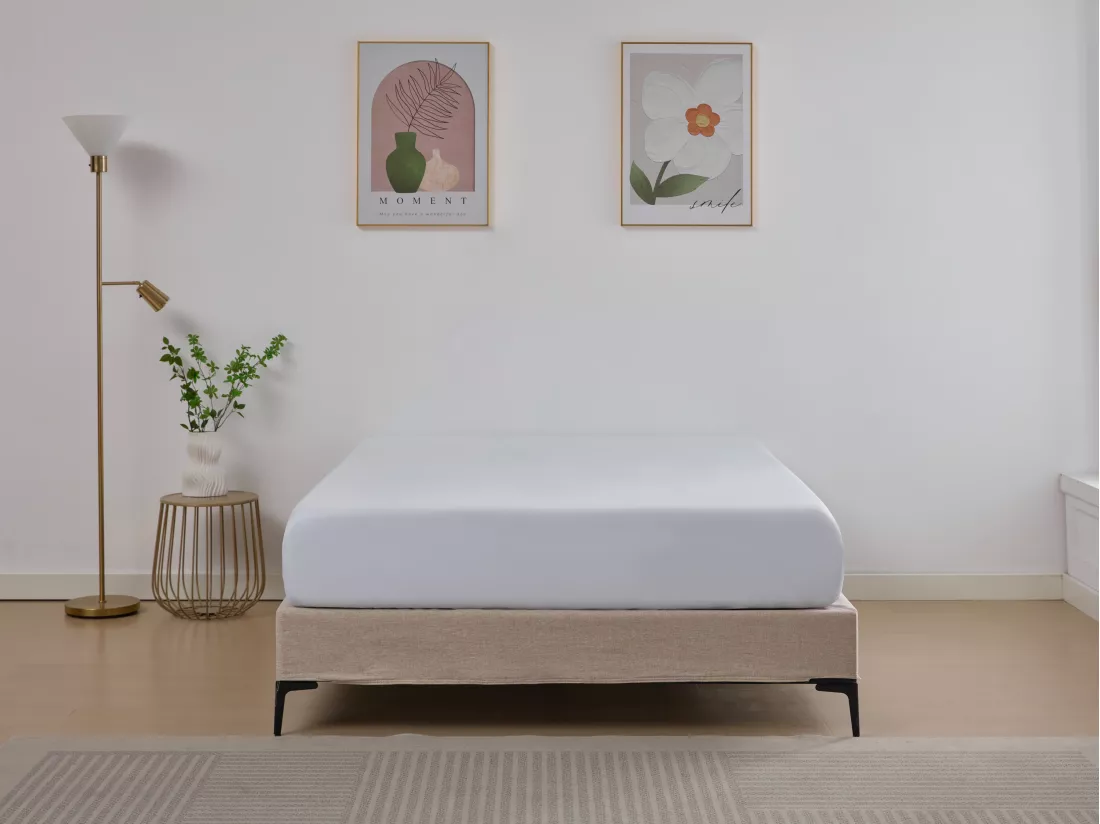 Sommier déco tapissier 140 x 190 cm déhoussable - Beige - ISANI de YSMÉE