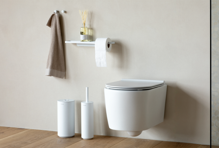 MindSet toiletborstel met houder Mineral Fresh White