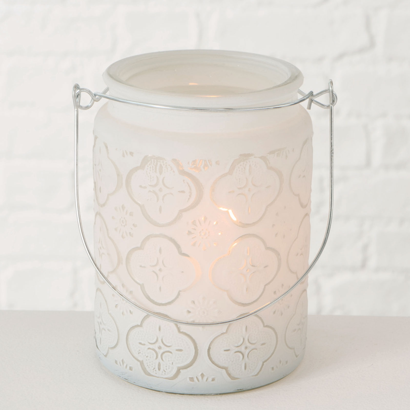 Windlicht - sortiert - Glas - 13 cm hoch