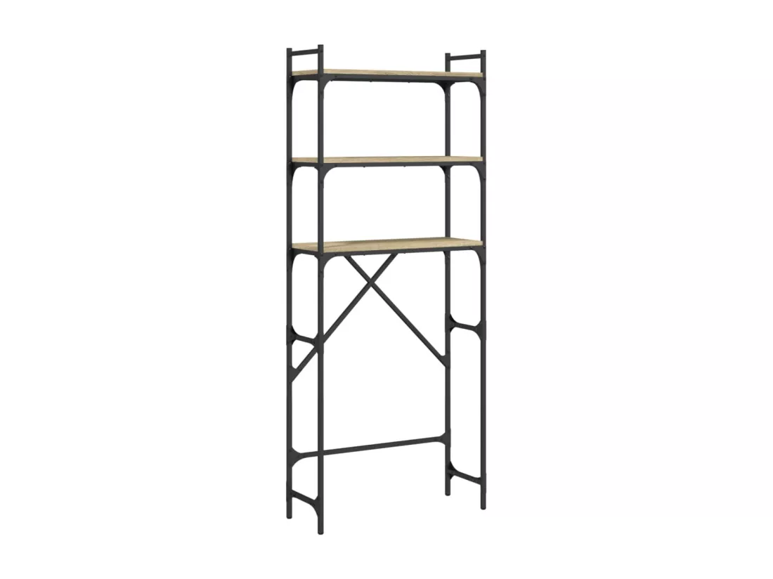 Étagère de lave-linge chêne sonoma 67x25x163 cm bois ingénierie