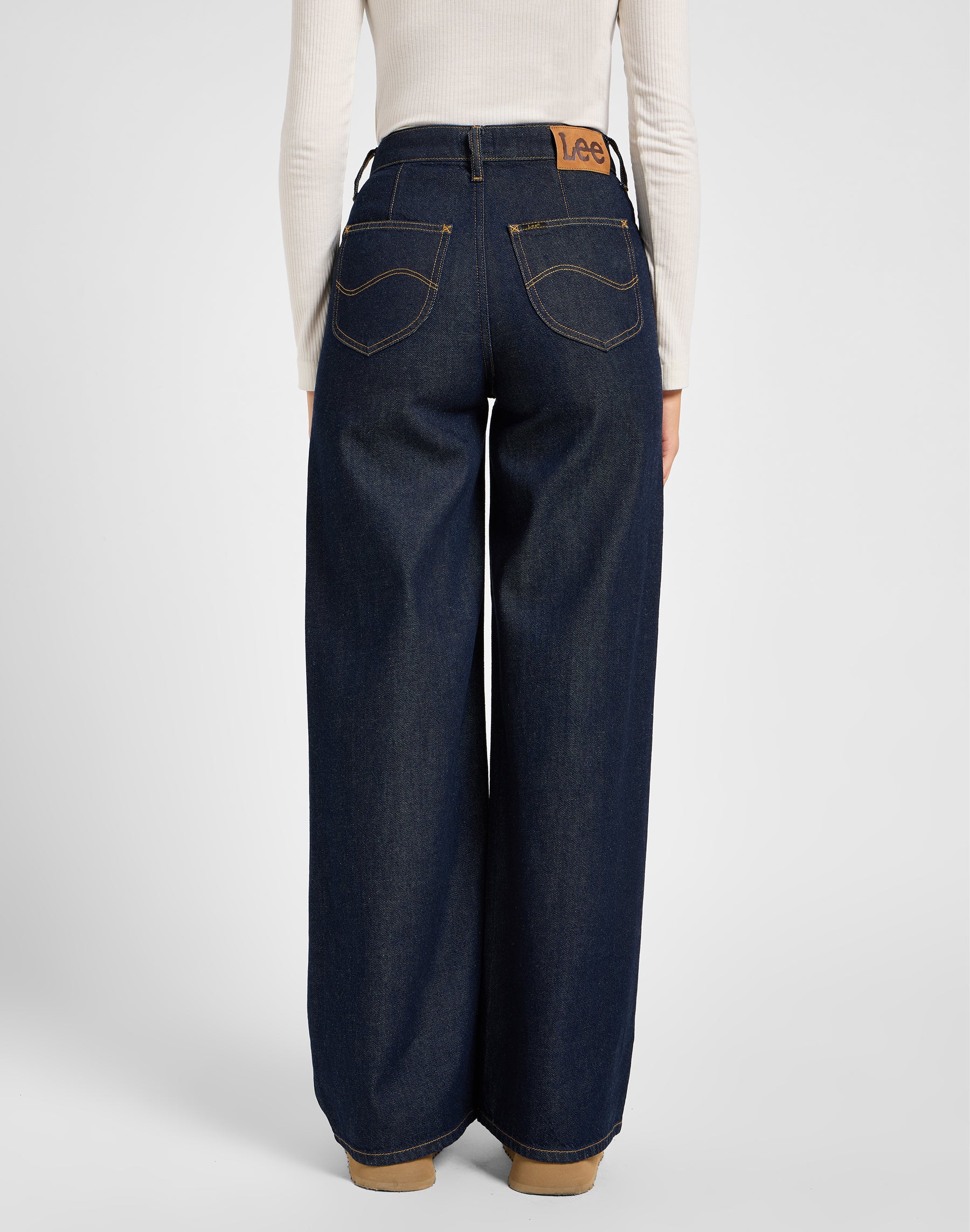Lee  Stella A Line wide leg jeans - Dark Beat