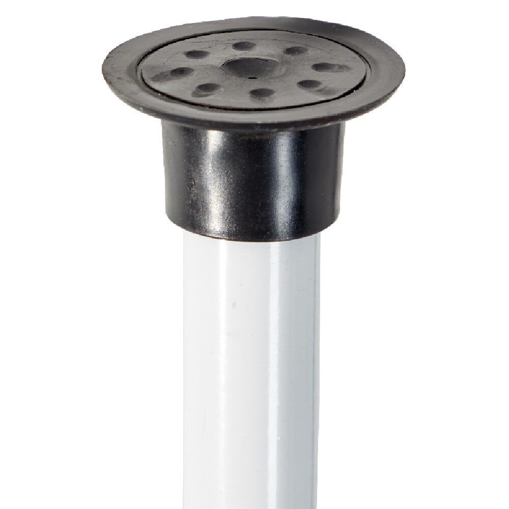 Penderie télescopique métal blanc et noir