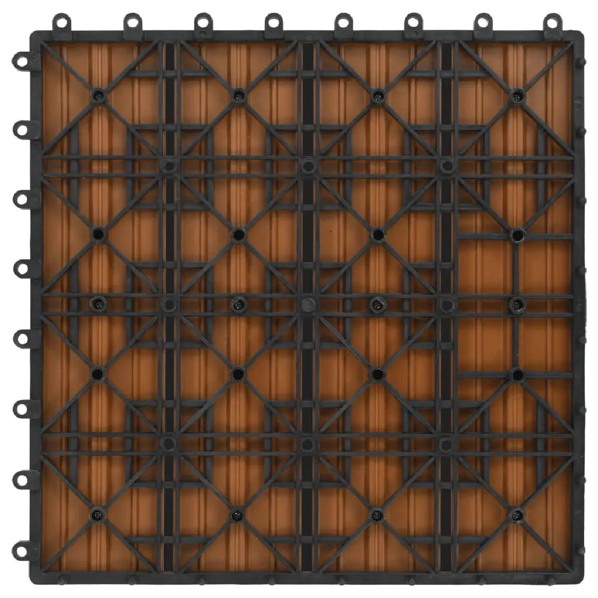 vidaXL Carreaux de terrasse 2 m² - Teck WPC