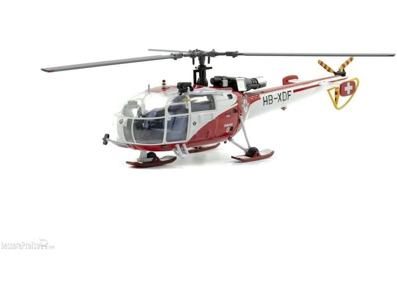 ACE Alouette III Rega HB-XDF 1:72 Detailgetreuer Helikopter aus Metall
