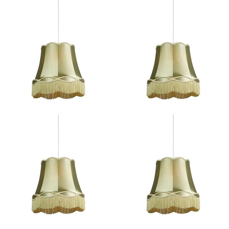 Set van 4 retro hanglampen groen 45 cm - Granny