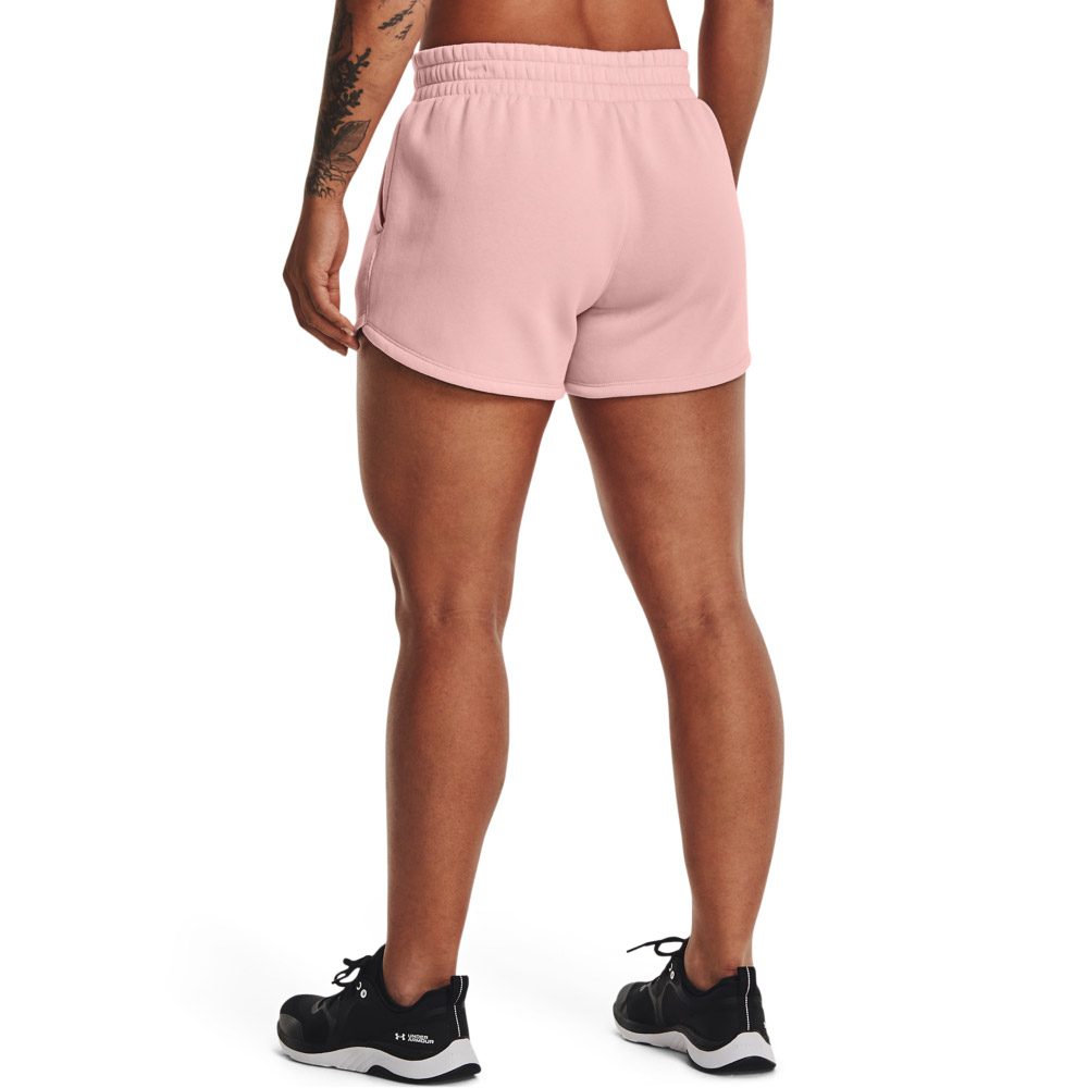 Under Armour Rival Fleece Shorts Damen retro pink