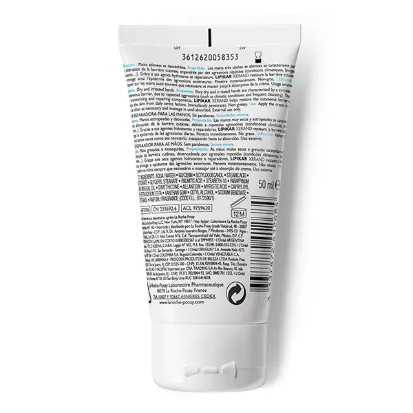 La Roche Posay Lipikar Xerand Creme Reparador de Mãos 50ml