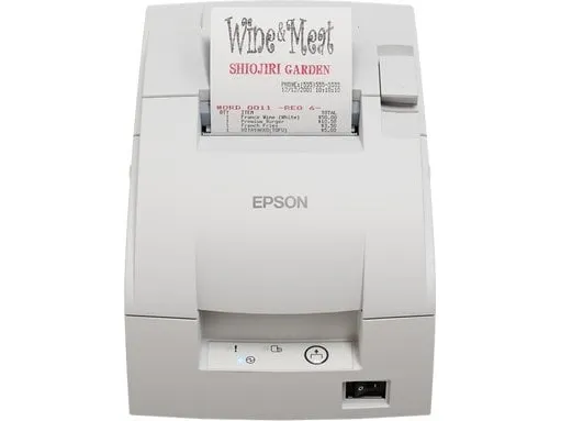 Epson TM U220IIB (141) - Kvitteringsprinter - to-farvet (monokrom) - dot-matrix - Rulle (7,6 cm) - 16 cpi - 9 pin - op til 8.8 linier/sek. - LAN, USB 2.0 - skærer - cool white
