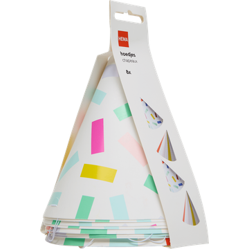 HEMA Feesthoedjes Multicolor 8 Stuks