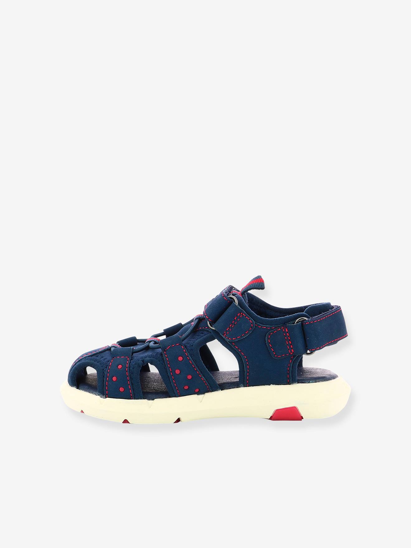 Sandálias infantis KICKERS® Jumange em couro azul marinho