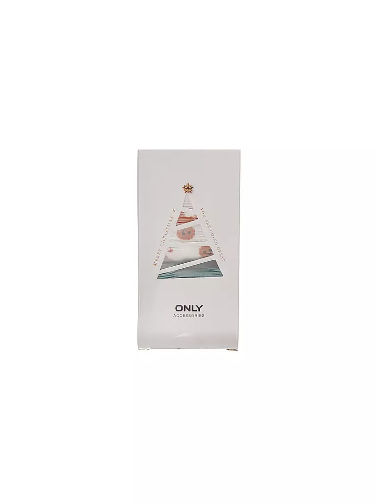 ONLY Socken ONLCHRISTMAS 2er Pkg. white cookie snowflake weiss