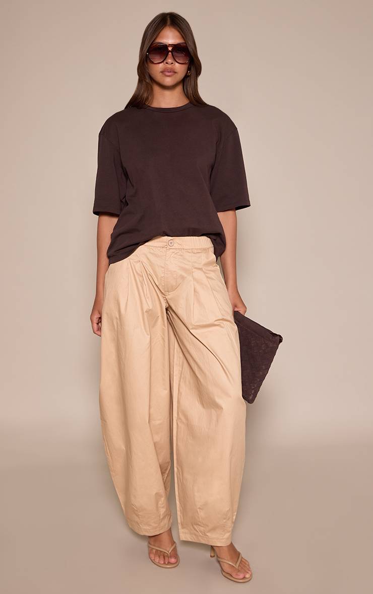 Gris Pierre Pantalon Parachute À Taille Élastiquée
