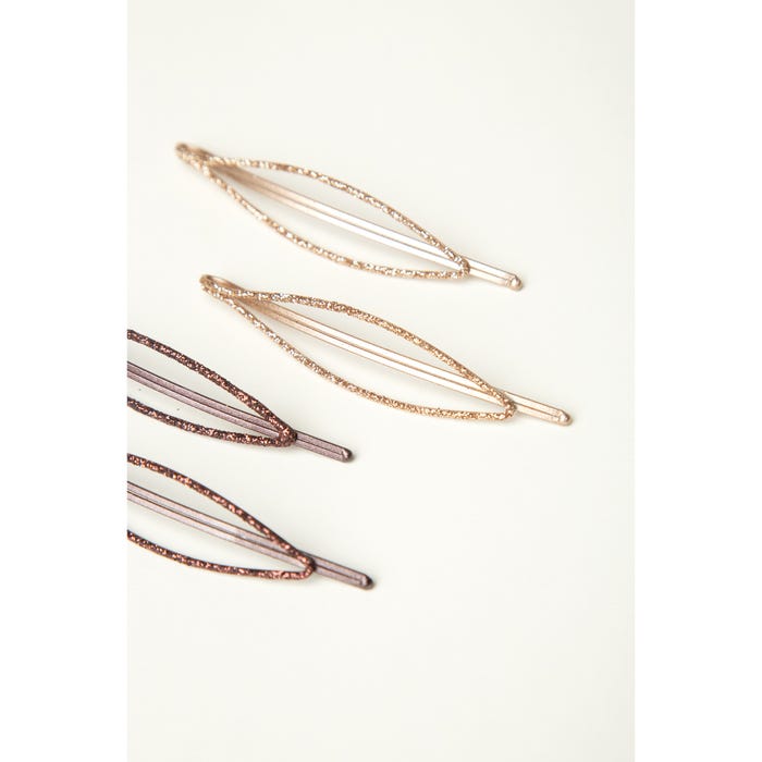 Veritas-Set van 4 ovale glitterschuivers