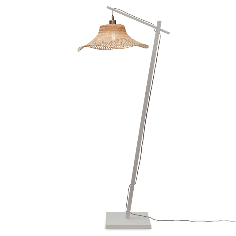 Good&Mojo Ibiza vloerlamp small wit/naturel