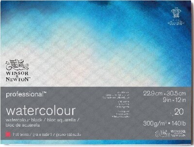 Winsor & Newton - Akvarelpapir - 22X30 CM - Hot Press - 20 Ark
