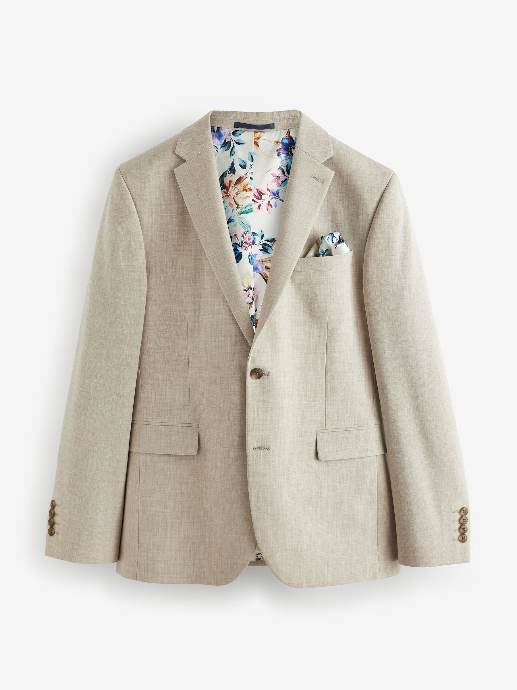 Pastelgeel - Slim Fit - Meegevend stretchkostuumjasje