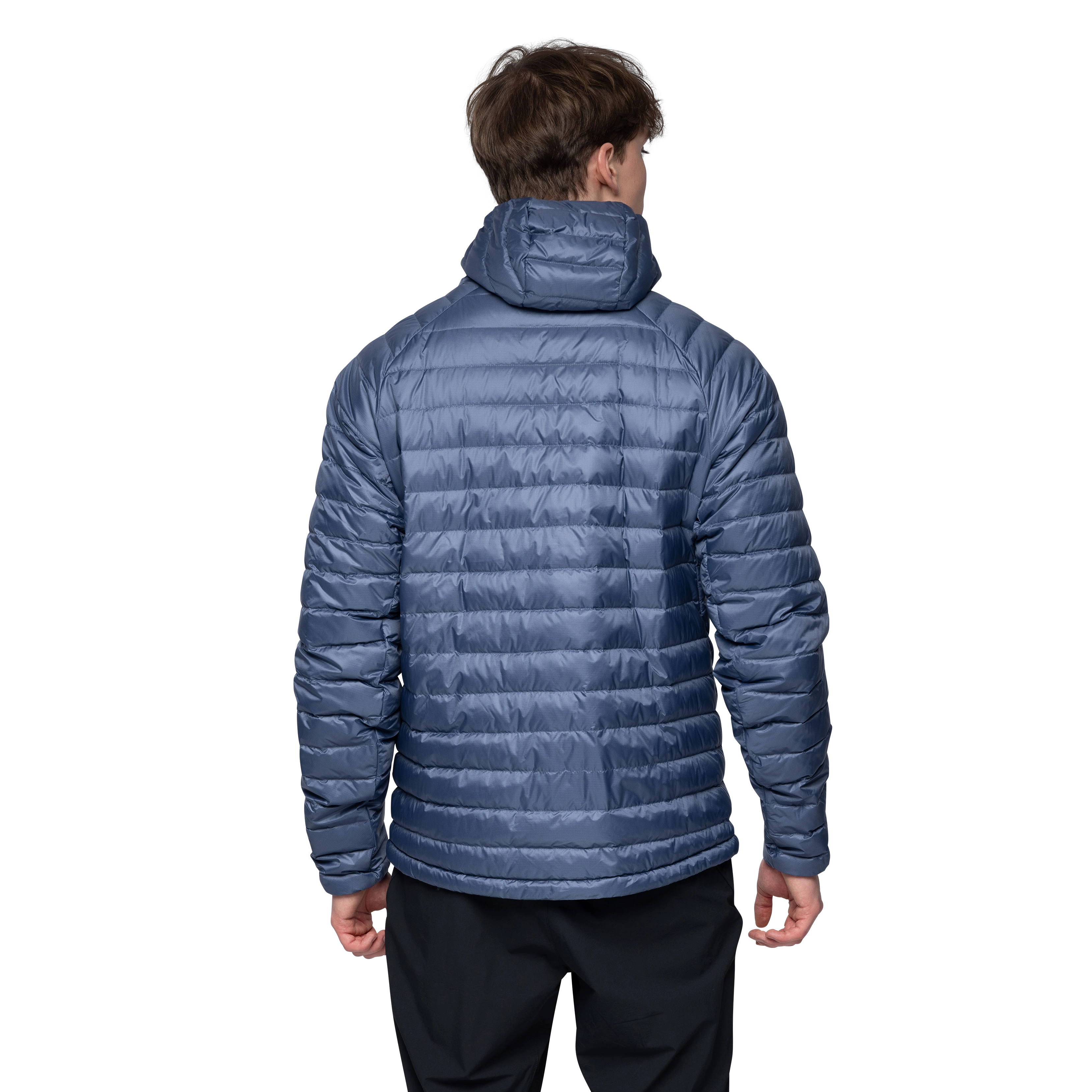 Vaagaa Light Down Jacket Hood Men Granite Blue / Black