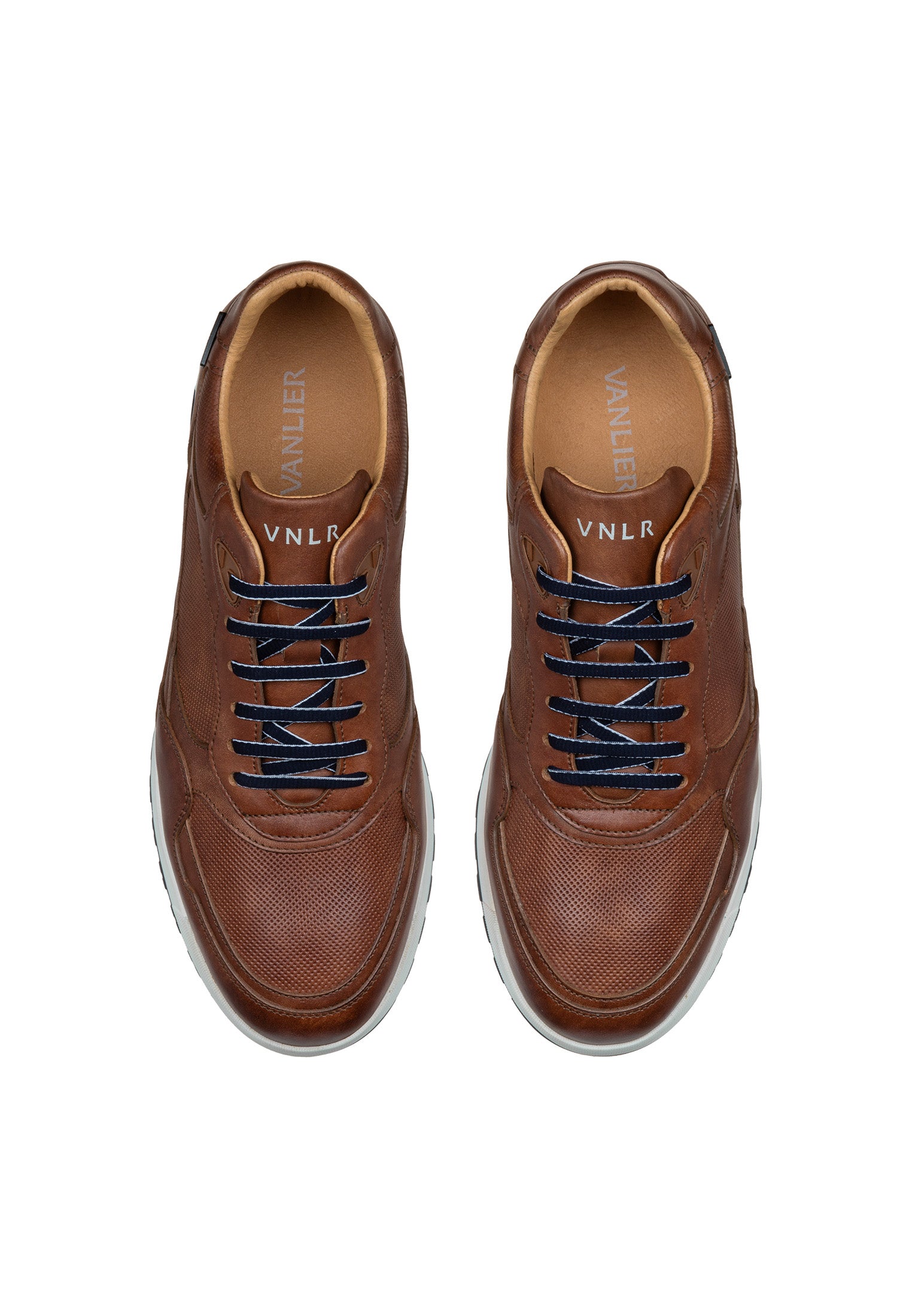 Cognac gladleren Ravello sneaker