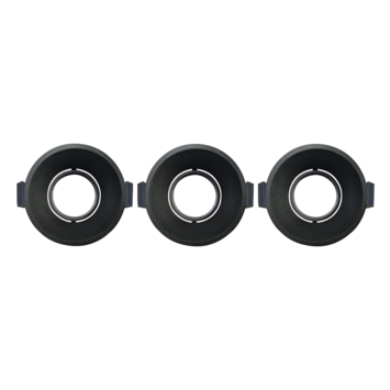 Karwei inbouwspot zwart rond set van 3