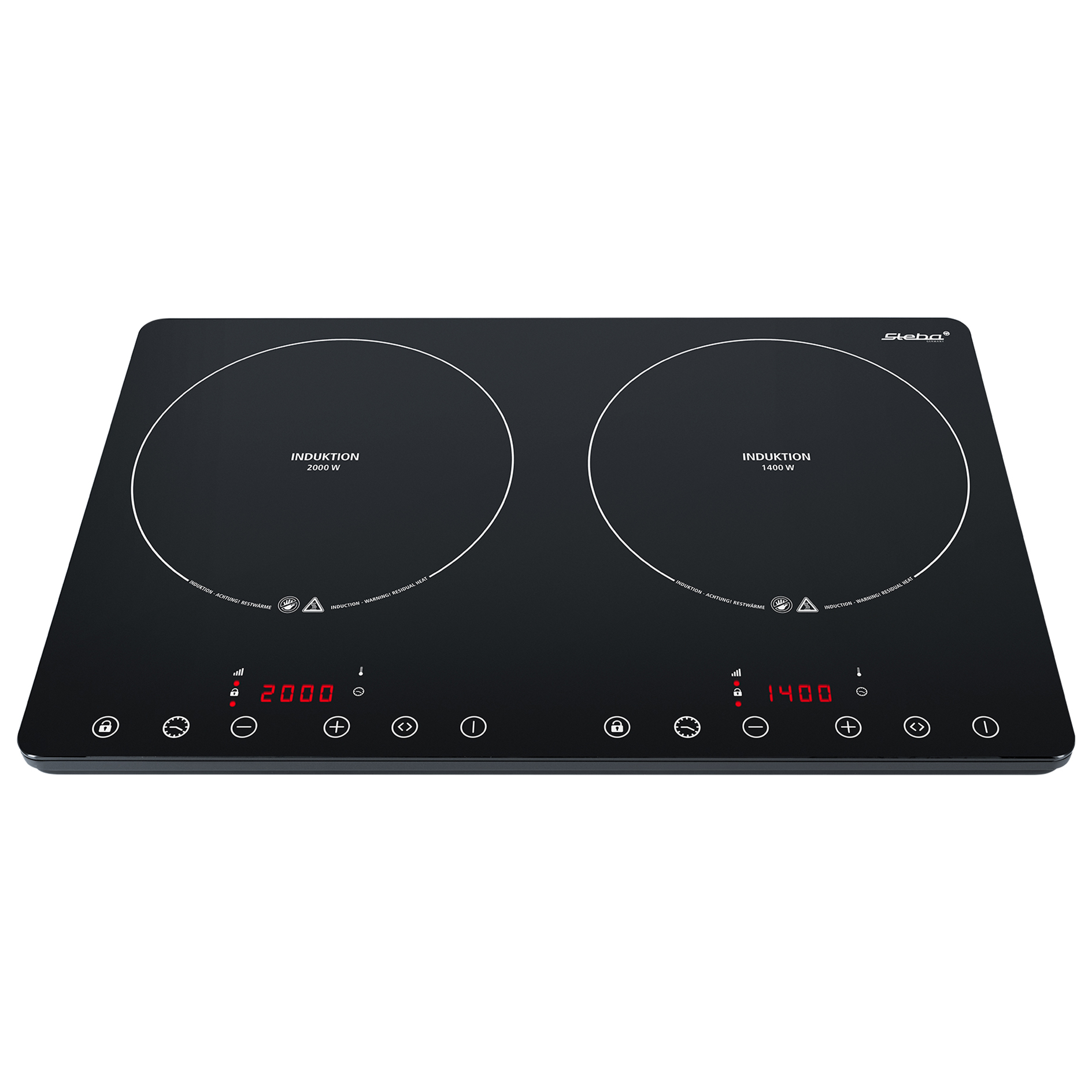 STEBA Doppel-Induktionskochfeld - schwarz - Touch Control