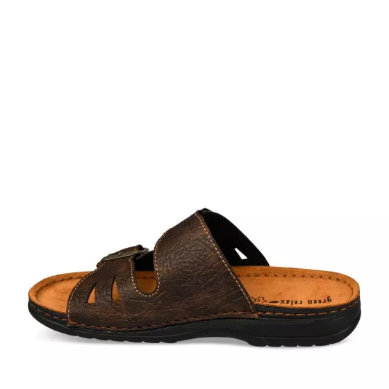 Mules MARRON GREEN RELAX