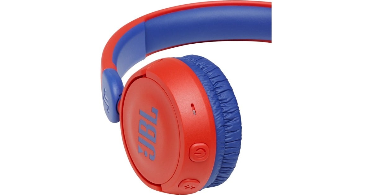 JBLJR310BT draadloze headset on-ear   (Rood/blauw, Bluetooth 5.0)