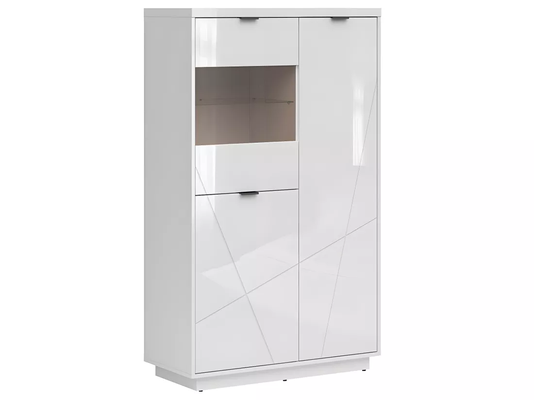 Vitrine 3 portes Sven Blanc