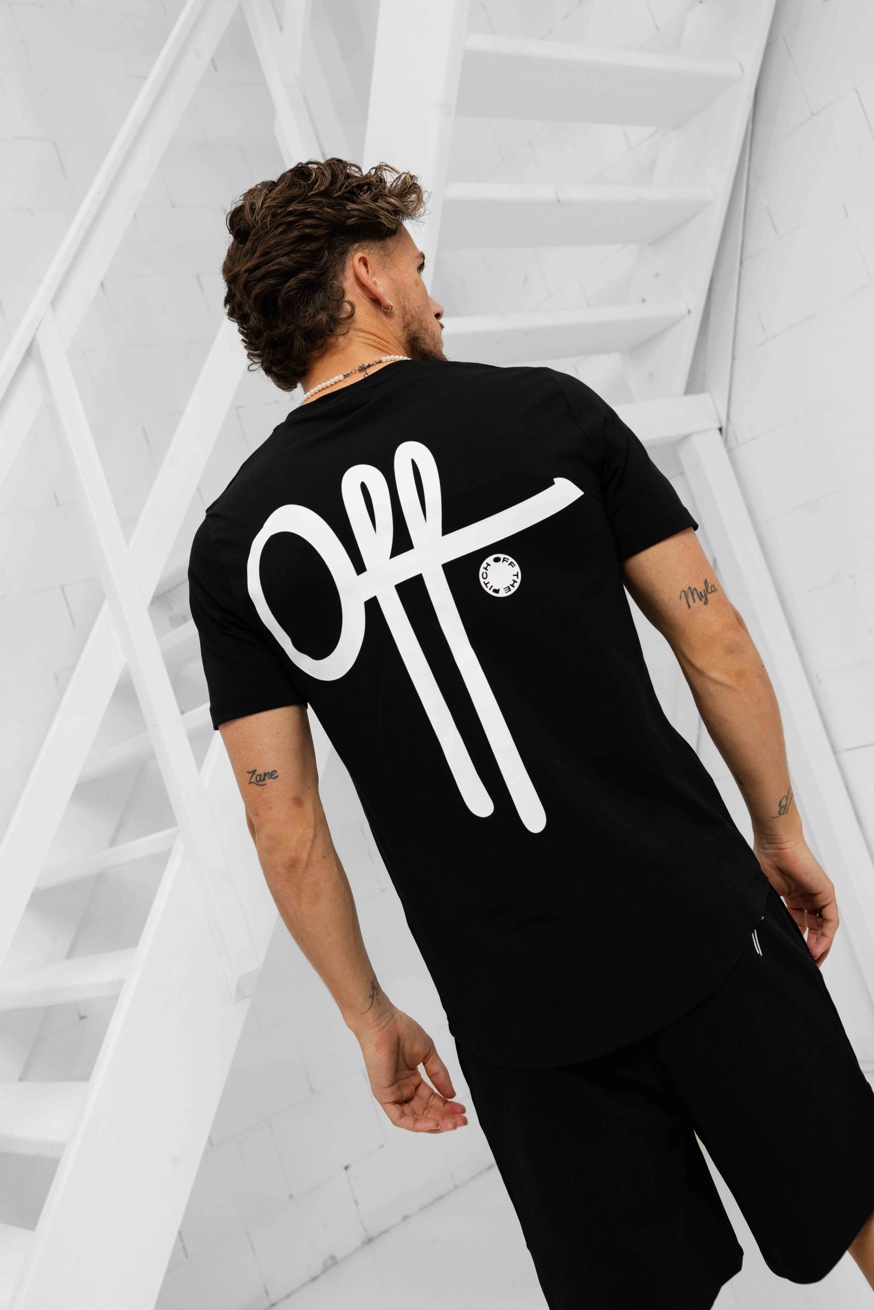 Off The Pitch Fullstop Slim Fit Zomerset Heren Zwart