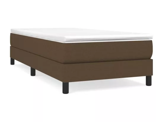 Sommier à lattes de lit Marron foncé 80x200 cm Tissu