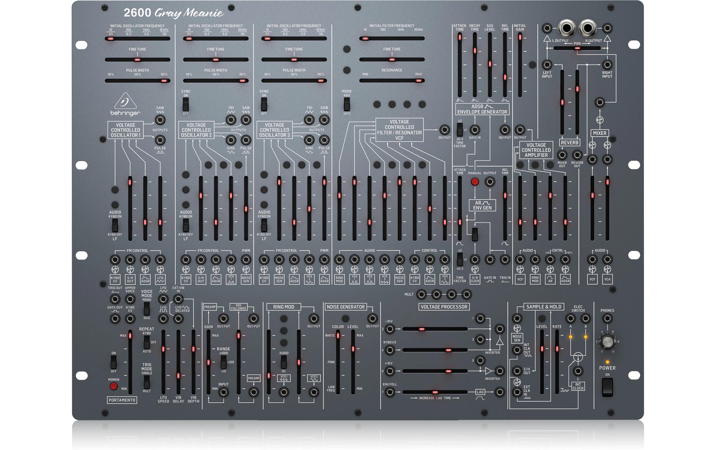 Synthesizer 2600 Gray Meanie<br>Semimodularer Analogsynthesizer mit 3 VCOs