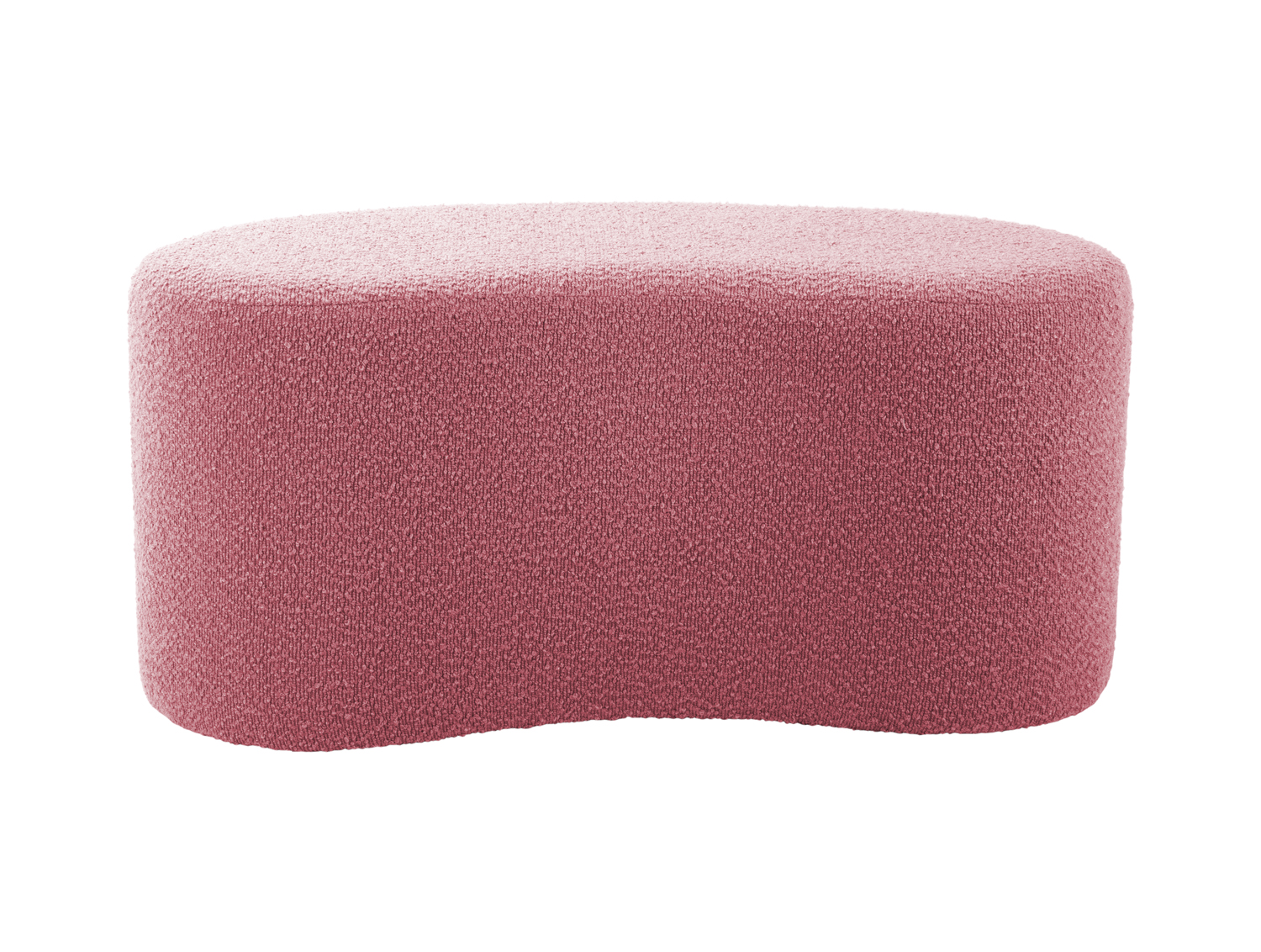 Pouf Ada wave bouclé faded pink