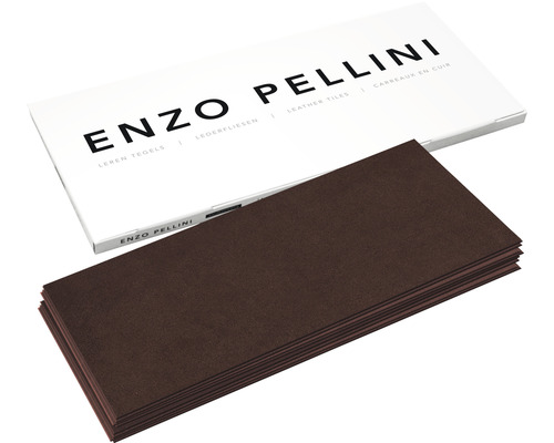 Wandpaneel leer Ebbenhout 8 stuks 25x50 cm