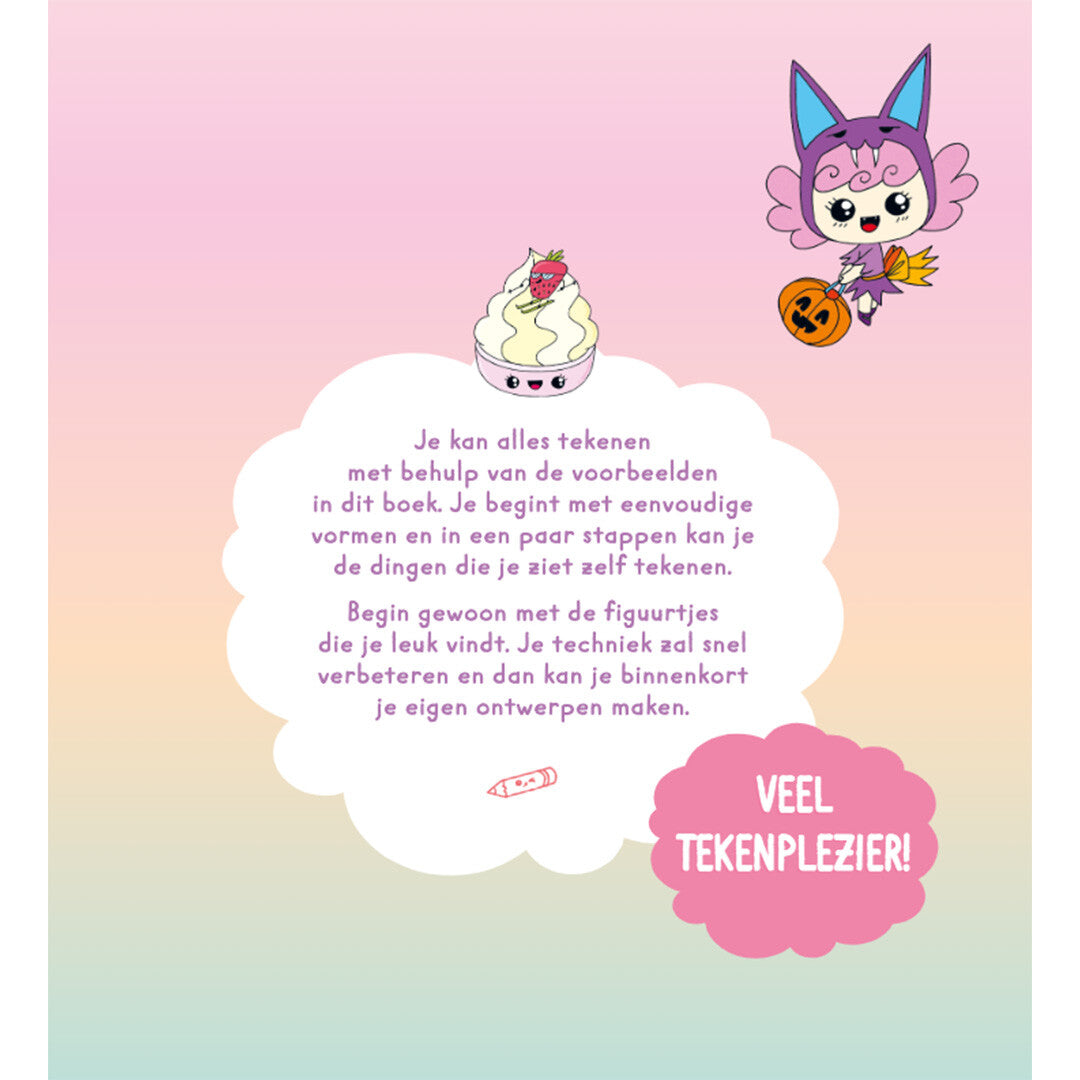 Uitgeverij deltas kawaii tekenen stap voor stap