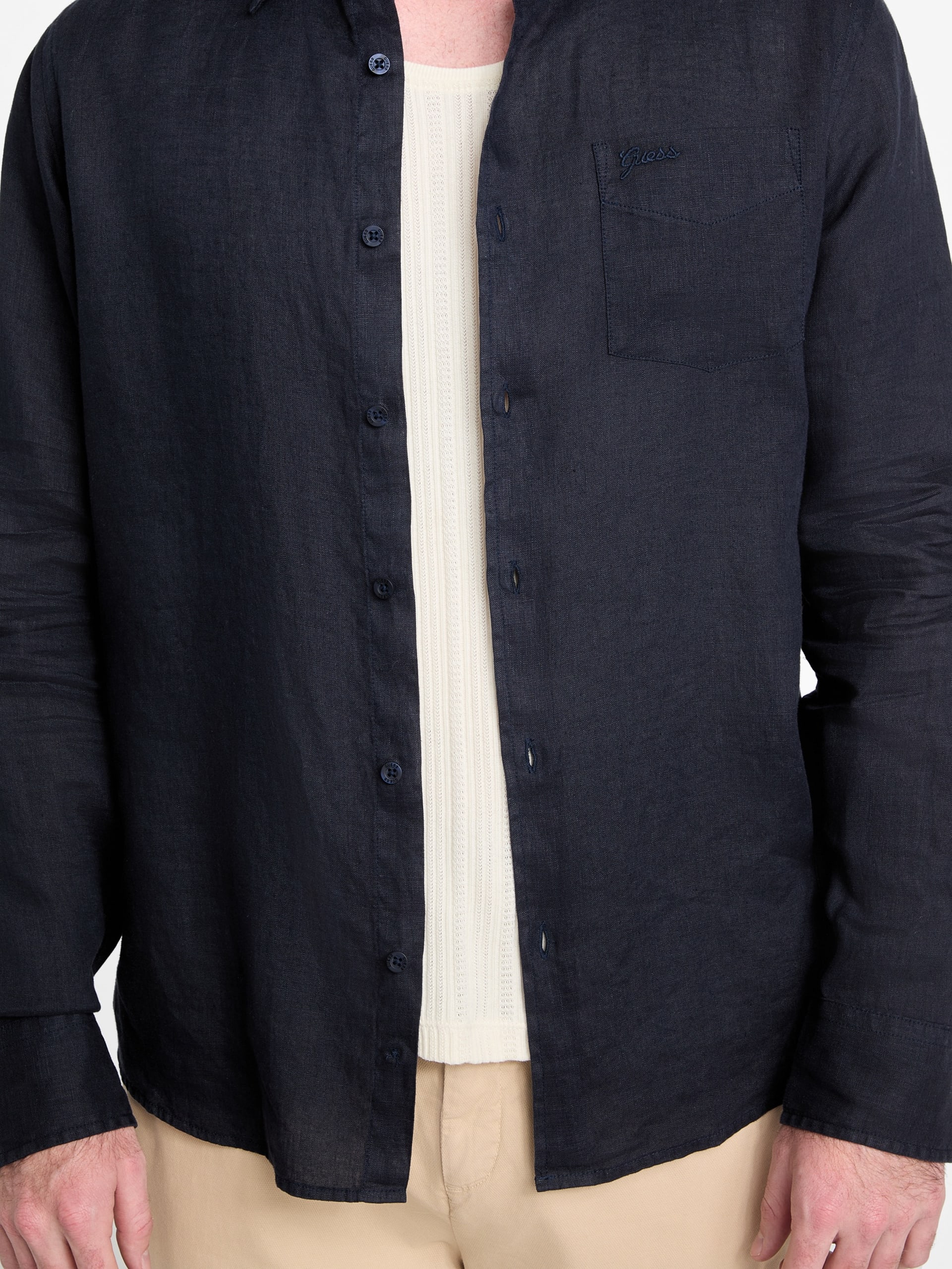 Camisa Eco Napa em mistura de linho