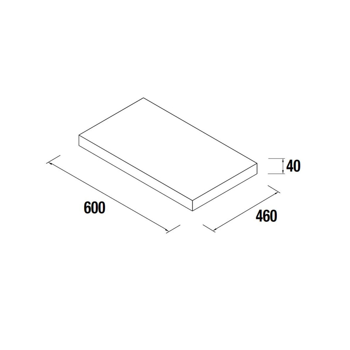 Muebles toppaneel 60cm eiken
