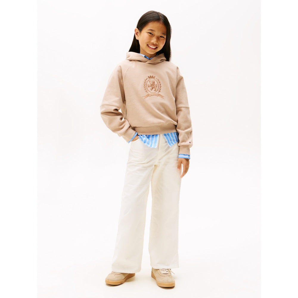 Køb Tommy Hilfiger Malted Milk Tonal Crest Hættetrøje