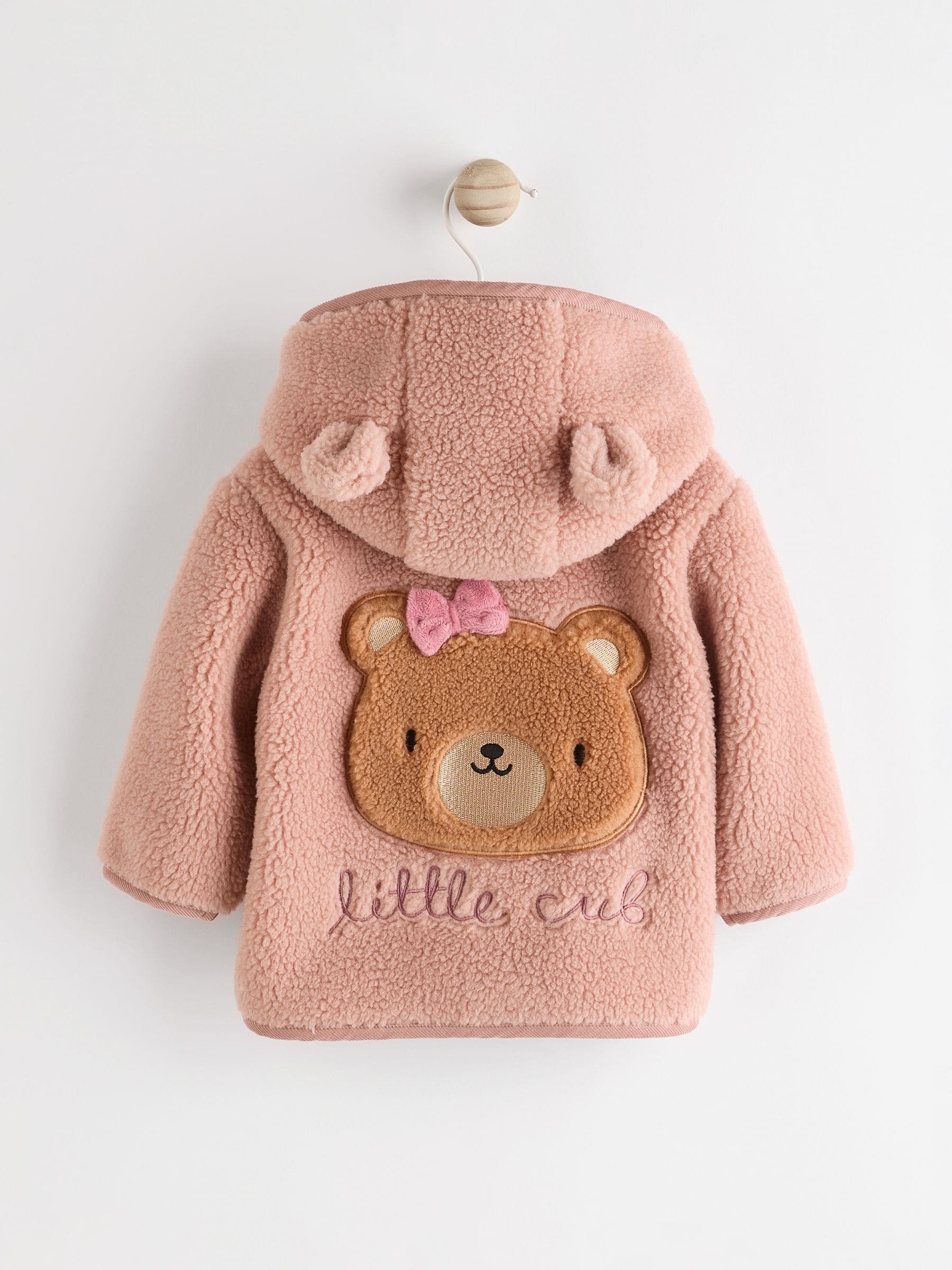 Roze - Baby Borg fleecejack (0mnd-2jr)