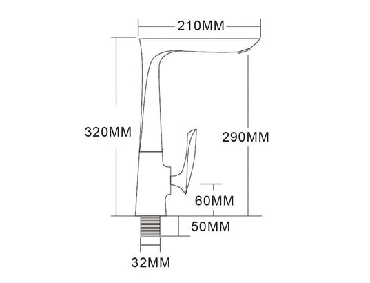 HUDOR - Mitigeur sans douchette Robinet de cuisine 02916g en laiton doré collection halys