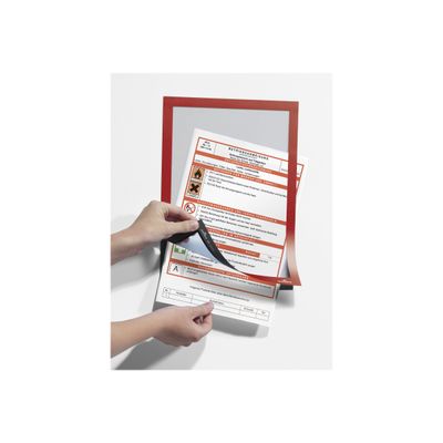 Durable Duraframe - Cadre d'affichage adhésif - A4 - rouge