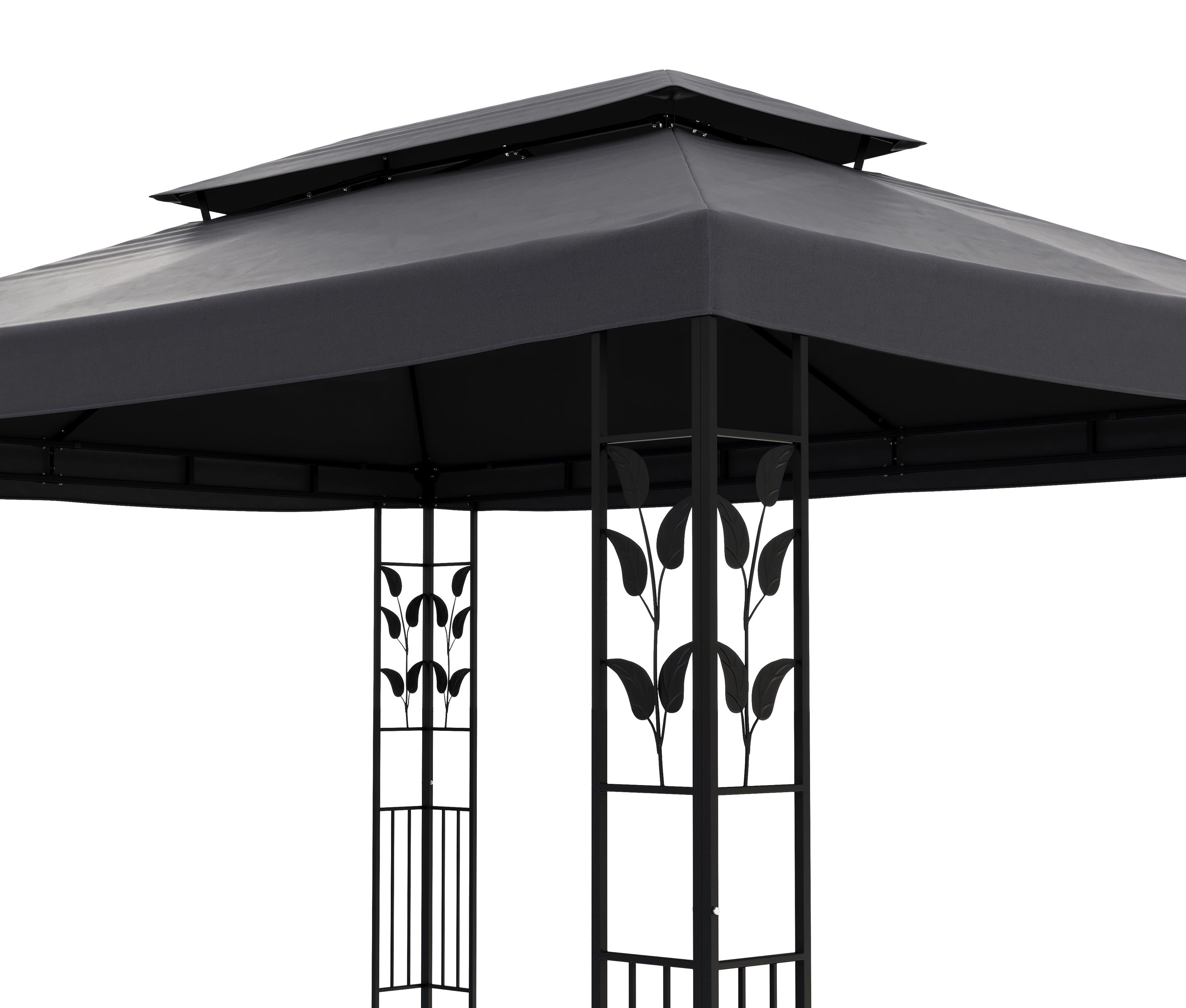 Gartenpavillon ZEN 4 x 3 m anthrazit