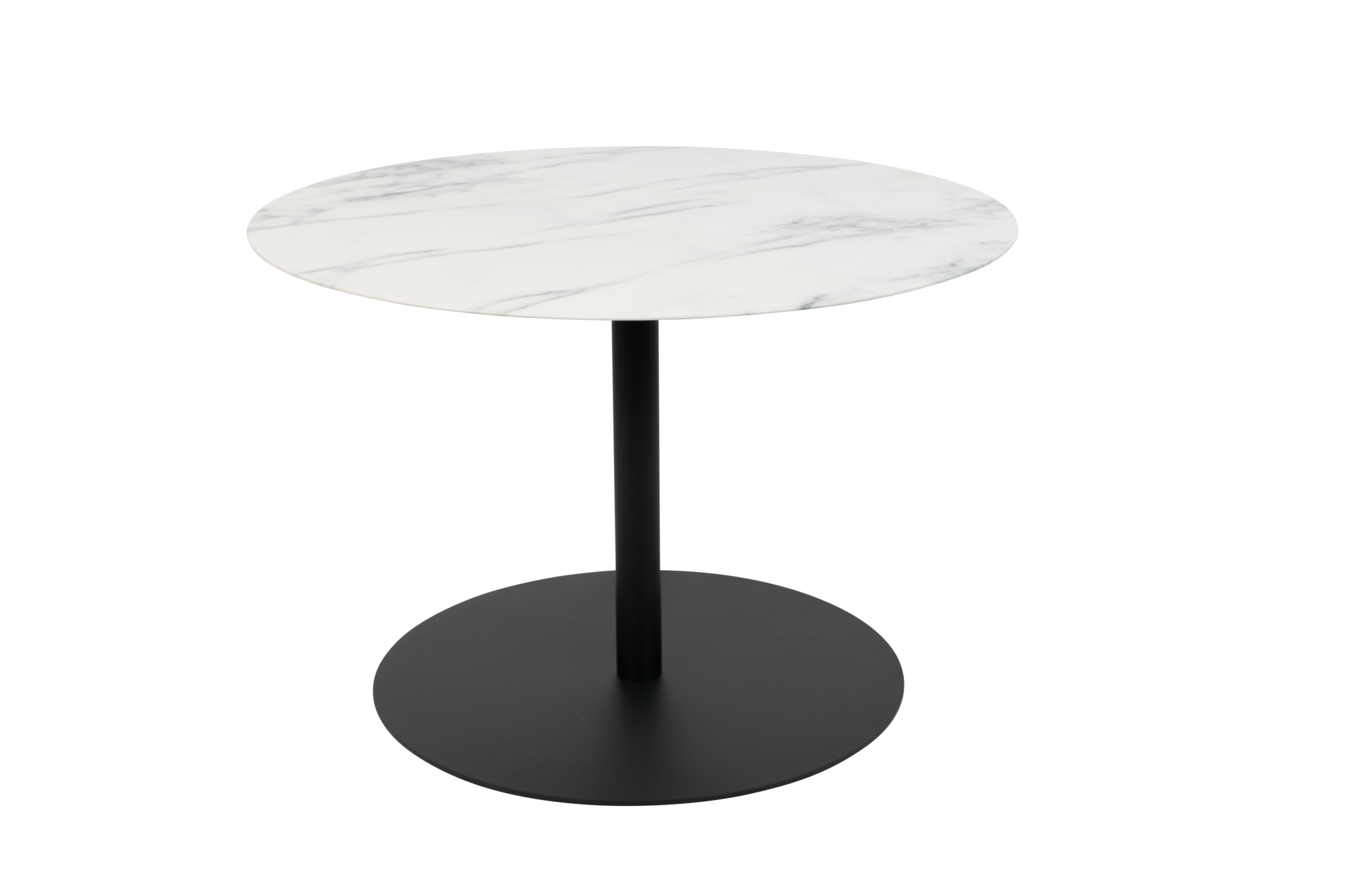 Bijzettafel Snow rond zwart S