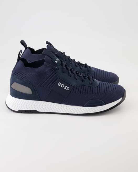 Boss Titanium Runn Sneaker in Blau